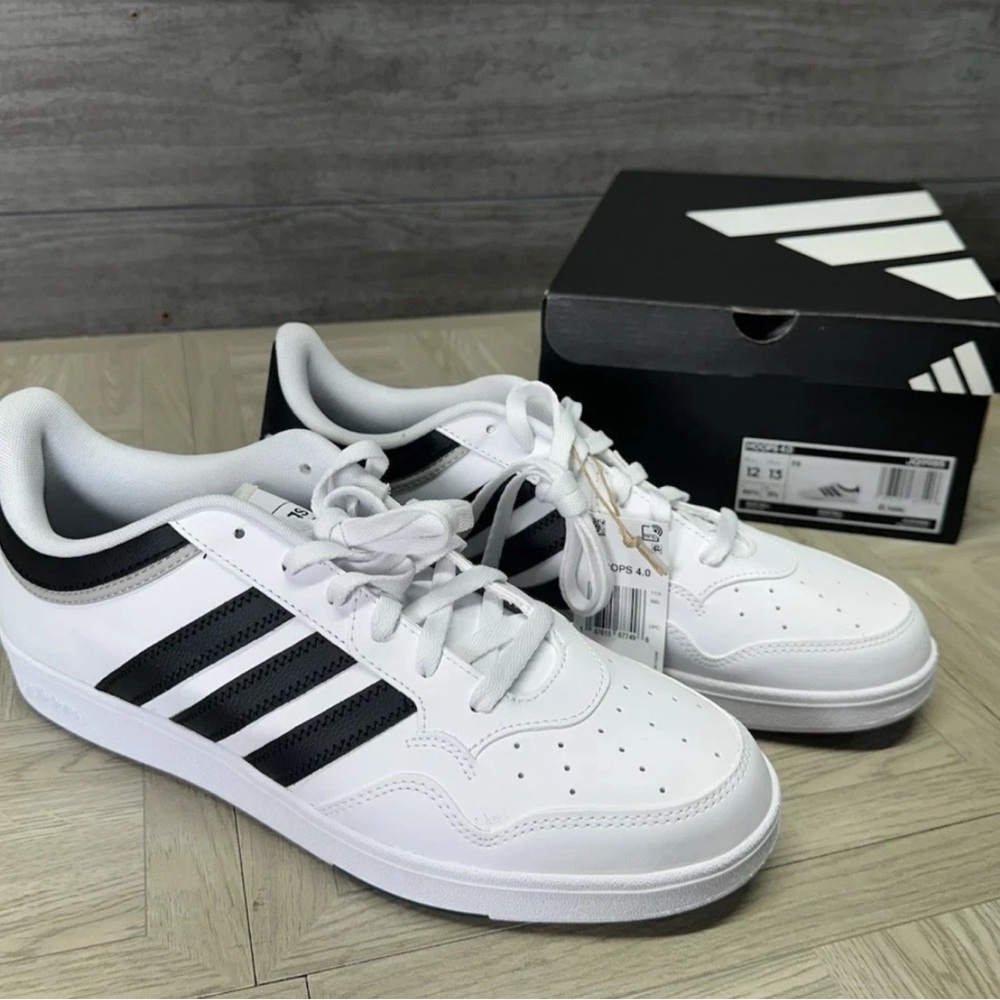 Adidas Hoops 4.0 Low Men's Athletic Shoes White Sneakers Footwear Multiple Sizes
